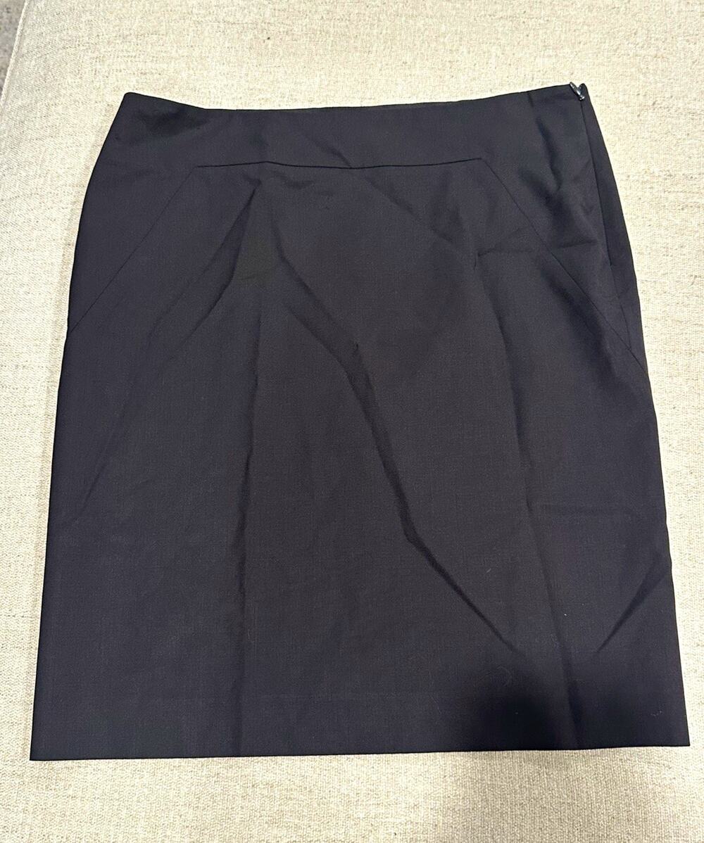 Theory Women’s Black Solid Straight Pencil Short Skirt Regular Size 4